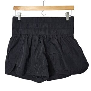 Free People Movement Black Running Shorts High Rise Pull On Athleisure Sporty‎ ~